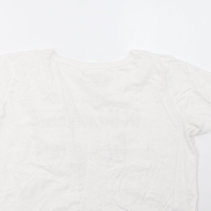 Avenue Womens White   Cropped T-Shirt Size 16