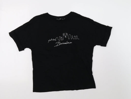 F&F Womens Black   Basic T-Shirt Size 12