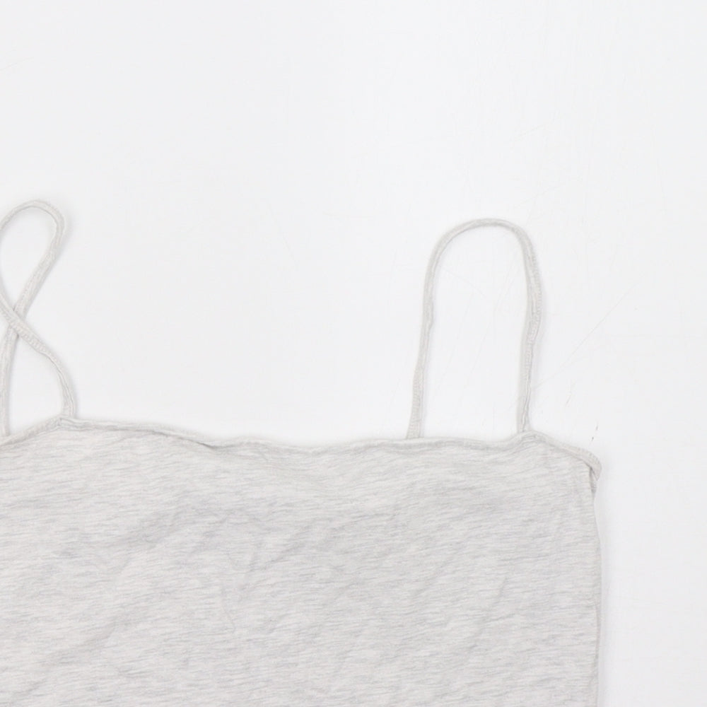 Womens UK Size M H&M Grey Basic Tank