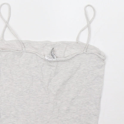 Womens UK Size M H&M Grey Basic Tank