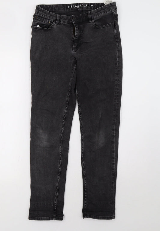Womens UK Size 8 Marks and Spencer Regular Fit Straight Black Jeans