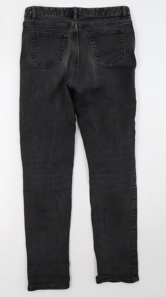 Womens UK Size 8 Marks and Spencer Regular Fit Straight Black Jeans