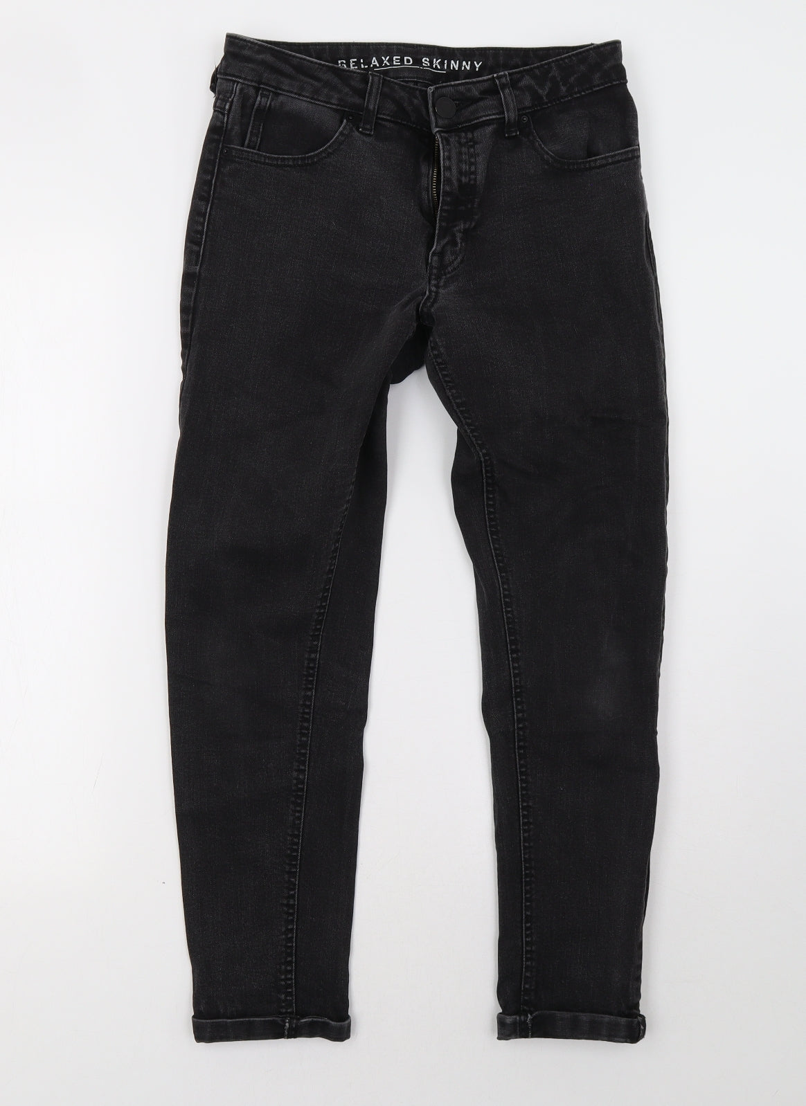 Womens UK Size 8 Marks and Spencer Regular Fit Straight Black Jeans