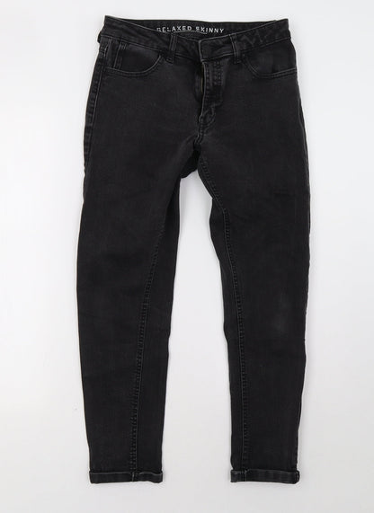 Womens UK Size 8 Marks and Spencer Regular Fit Straight Black Jeans