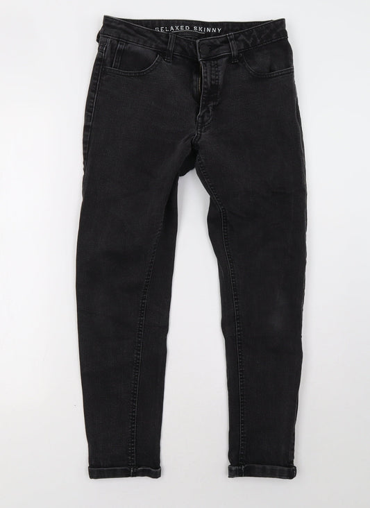 Womens UK Size 8 Marks and Spencer Regular Fit Straight Black Jeans