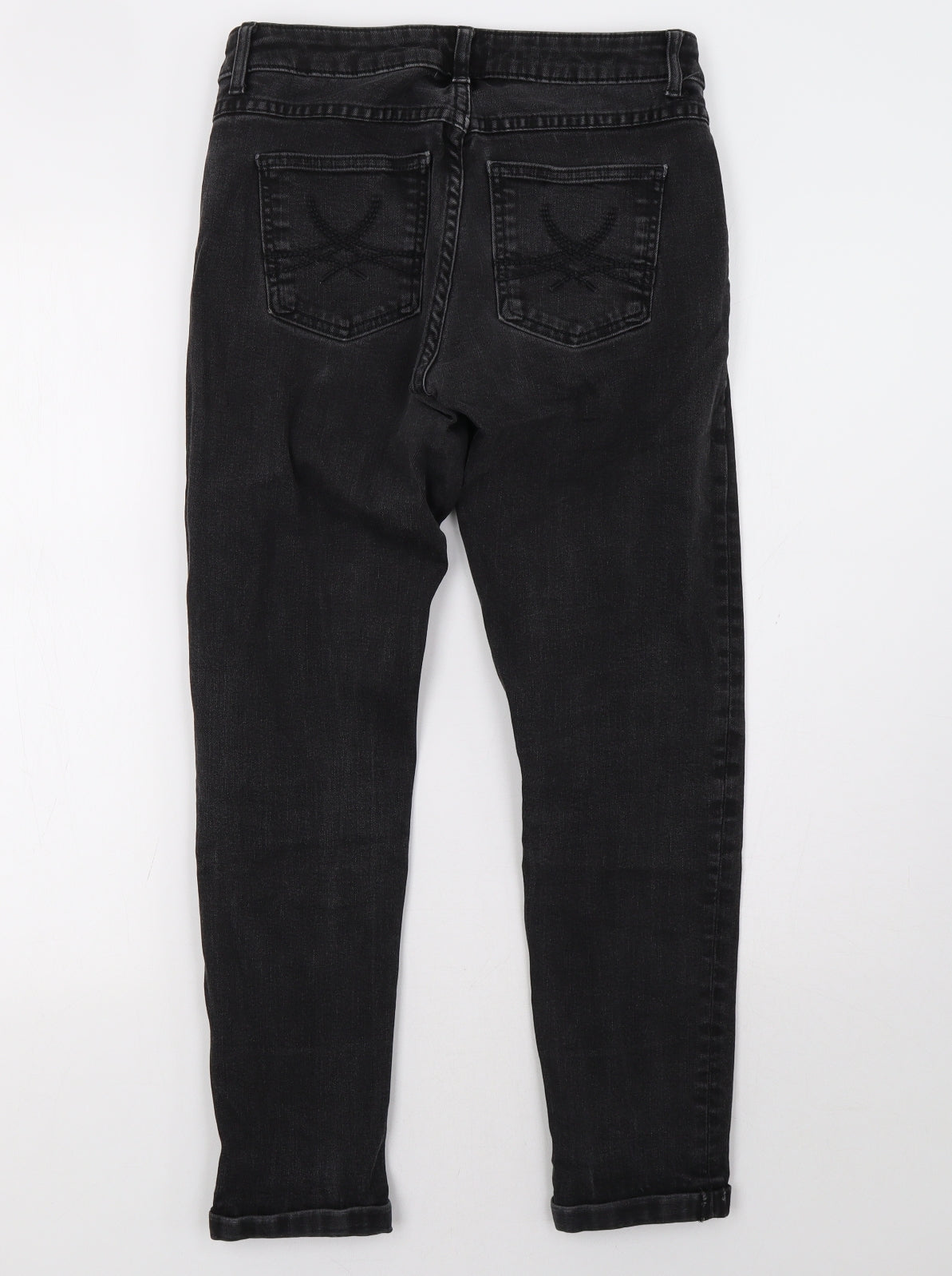 Womens UK Size 8 Marks and Spencer Regular Fit Straight Black Jeans