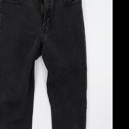 Womens UK Size 8 Marks and Spencer Regular Fit Straight Black Jeans