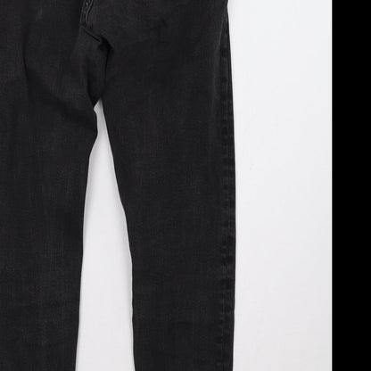 Womens UK Size 8 Marks and Spencer Regular Fit Straight Black Jeans