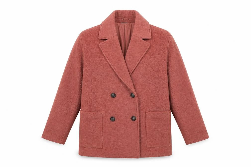 Womens UK Size L H&M Pink Overcoat