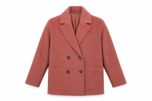 Womens UK Size L H&M Pink Overcoat