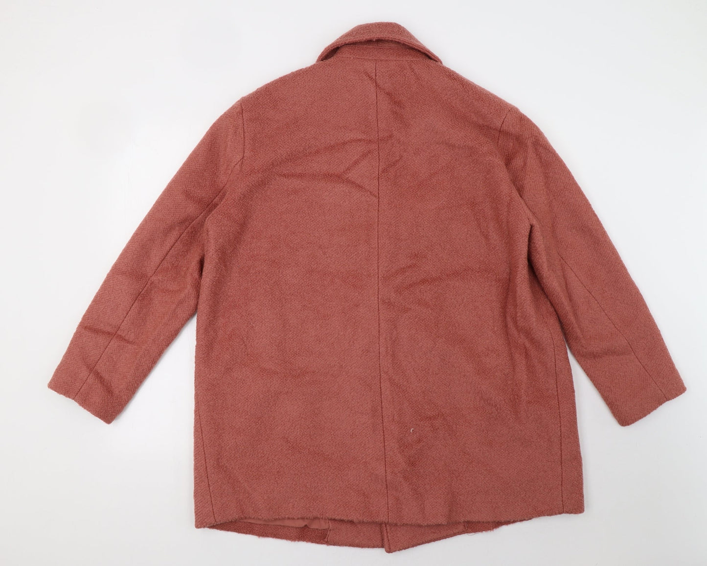 H&M Womens Pink   Overcoat Coat Size L