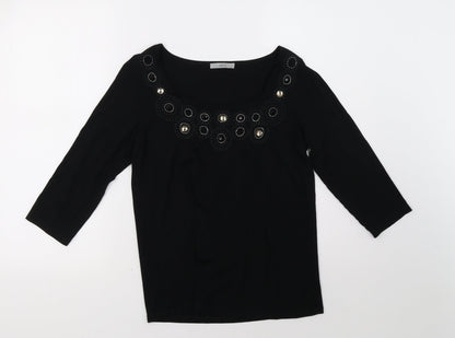 Womens UK Size 10 Marks and Spencer Black Pullover Sweatshirt