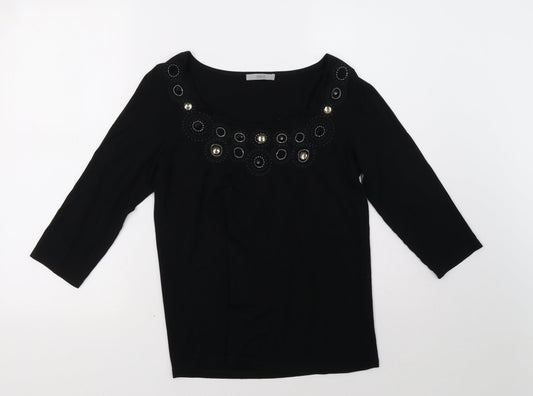 Womens UK Size 10 Marks and Spencer Black Pullover Sweatshirt