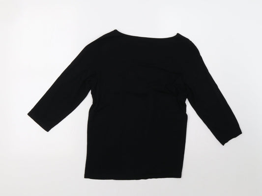 Womens UK Size 10 Marks and Spencer Black Pullover Sweatshirt