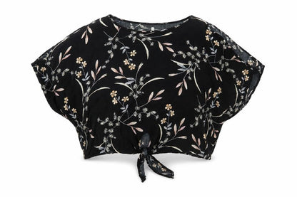 Womens UK Size 12 Apricot Black Basic Blouse