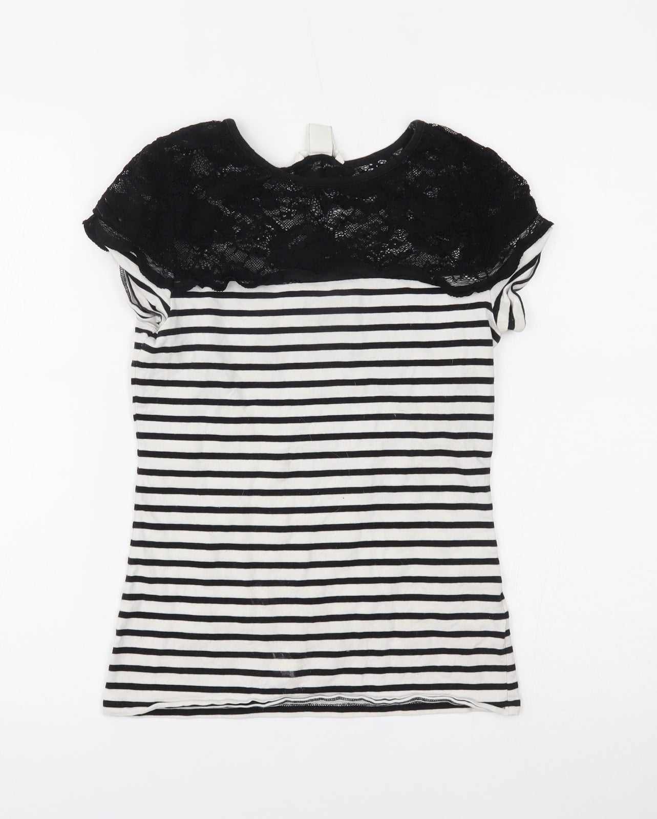 Womens UK Size S H&M Black Basic Blouse