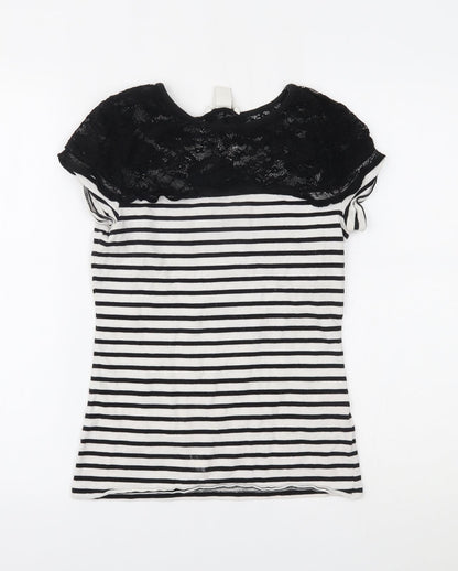 Womens UK Size S H&M Black Basic Blouse