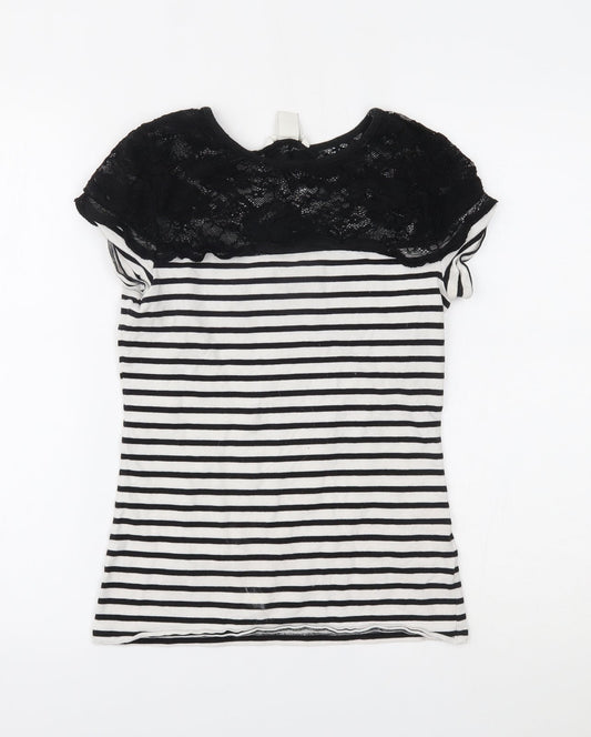 Womens UK Size S H&M Black Basic Blouse