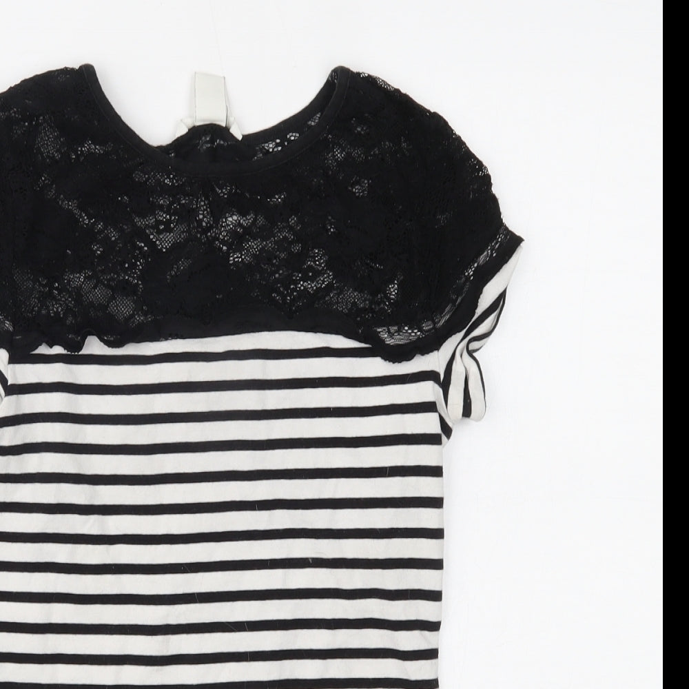 Womens UK Size S H&M Black Basic Blouse
