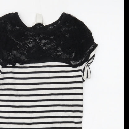 Womens UK Size S H&M Black Basic Blouse