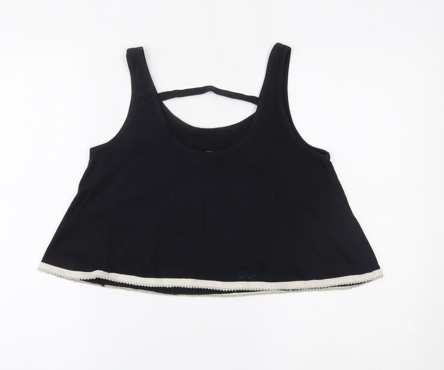 M&Co Girls Black   Cropped Tank Size 13-14 Years