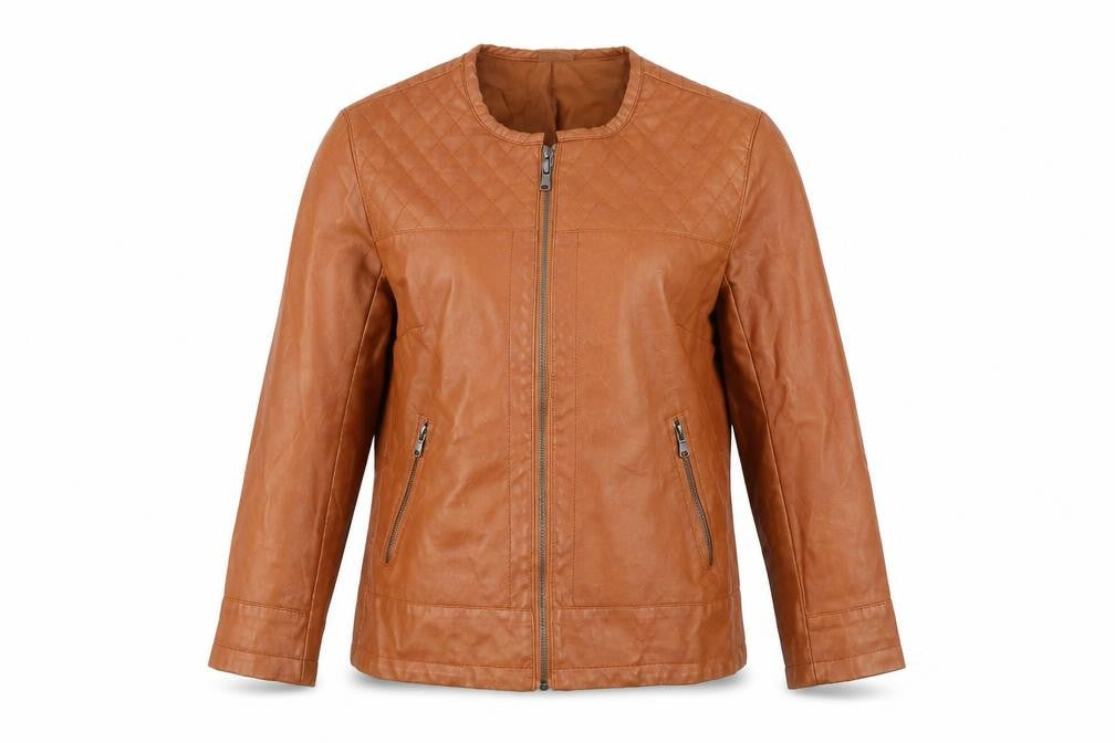 Front view of Calliope women’s brown jacket, size S