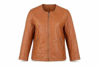 Front view of Calliope women’s brown jacket, size S