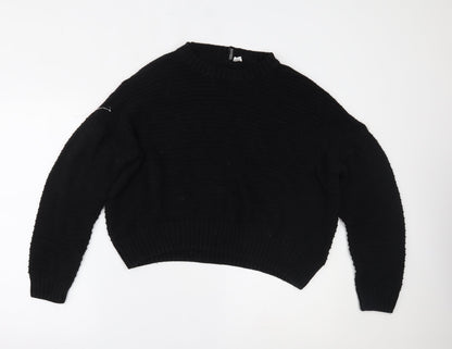 H&M Womens Black   Pullover Jumper Size L