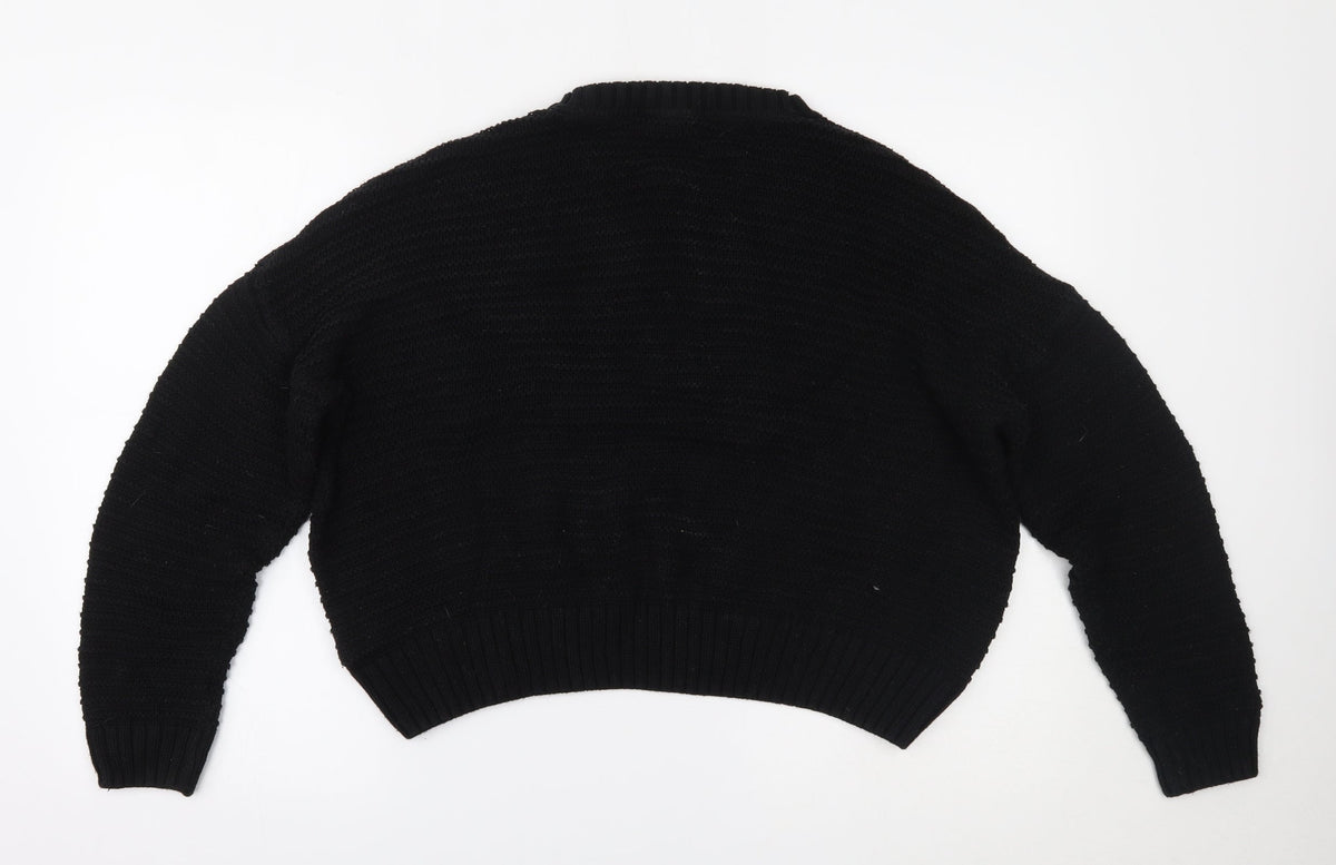 H&M Womens Black   Pullover Jumper Size L