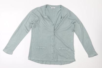 Damart Womens Green   Cardigan Jumper Size 12