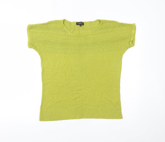 Womens UK Size 14 Debenhams Green Basic Blouse