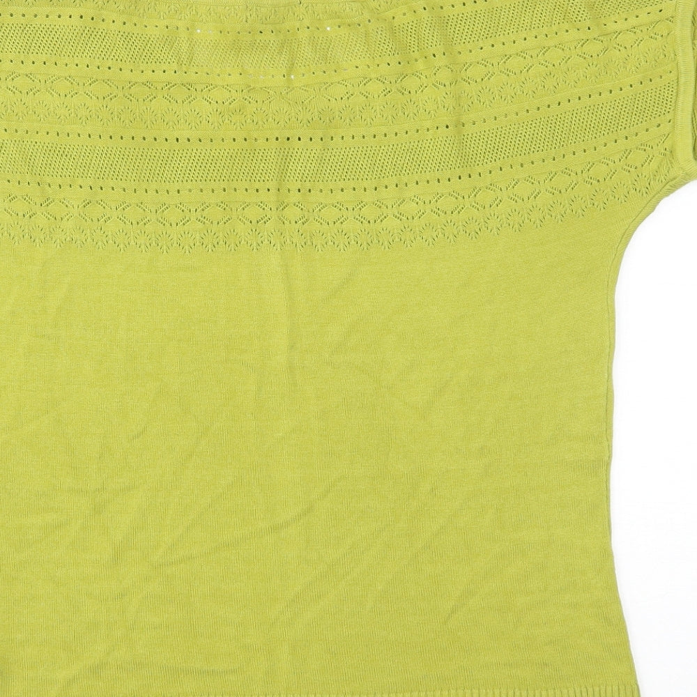 Womens UK Size 14 Debenhams Green Basic Blouse