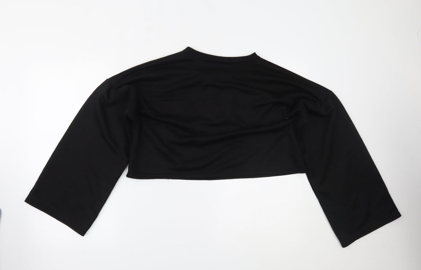 Boohoo Womens Black   Cropped Blouse Size 14