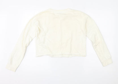 Destination Girls White   Pullover Sweatshirt Size 13-14 Years