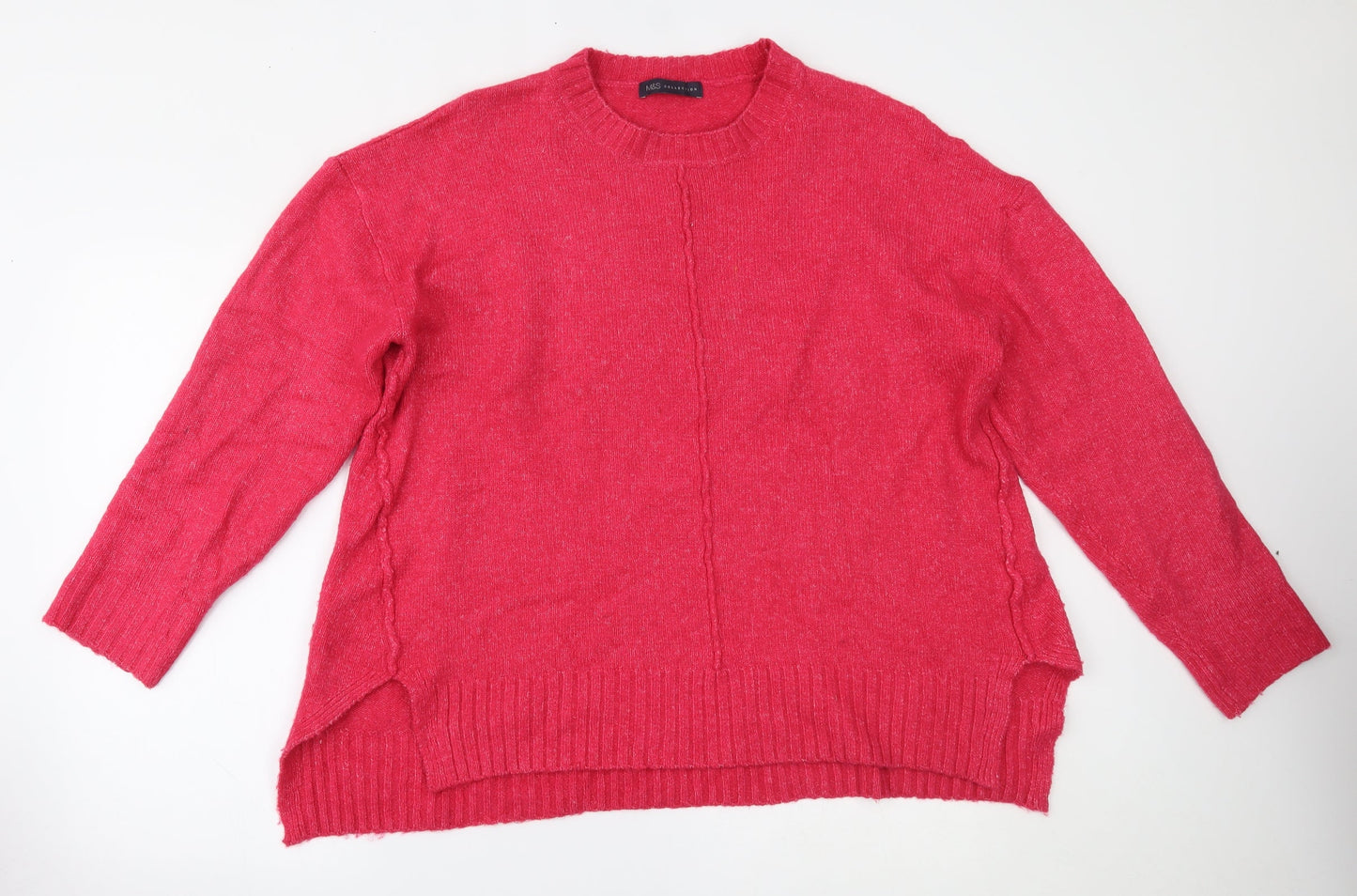Womens UK Size L Marks and Spencer Pink Pullover Jumper