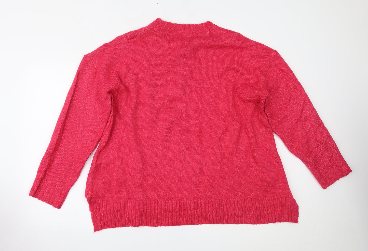 Womens UK Size L Marks and Spencer Pink Pullover Jumper
