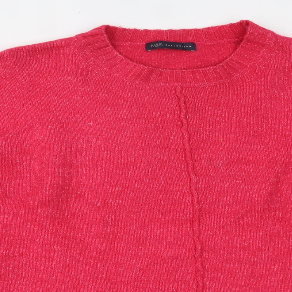 Womens UK Size L Marks and Spencer Pink Pullover Jumper