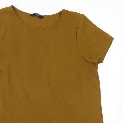 Womens UK Size 12 New Look Green Basic Blouse