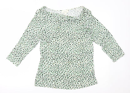 Womens UK Size L Linea Green Basic Blouse