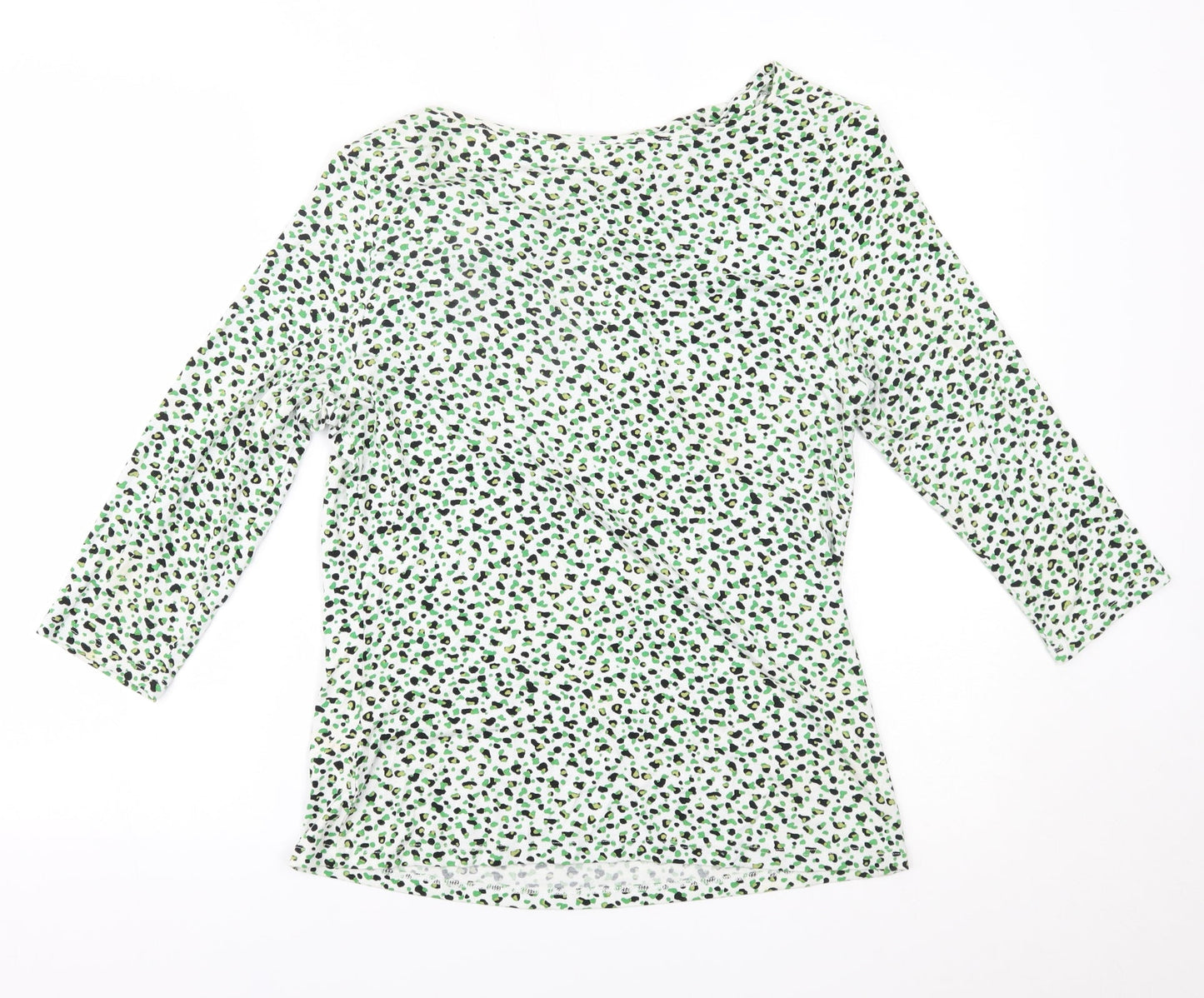 Womens UK Size L Linea Green Basic Blouse
