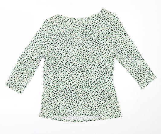 Womens UK Size L Linea Green Basic Blouse