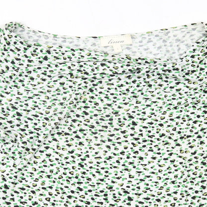 Womens UK Size L Linea Green Basic Blouse