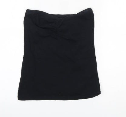 Womens UK Size 10 South Black Basic Blouse
