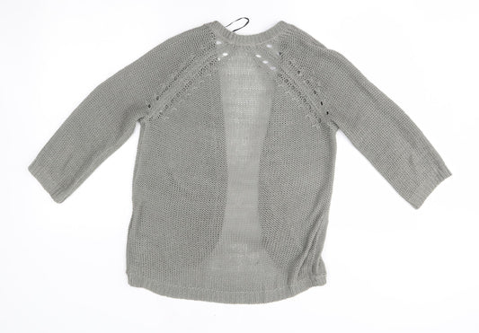Womens UK Size XS H&M Grey Cardigan Jumper