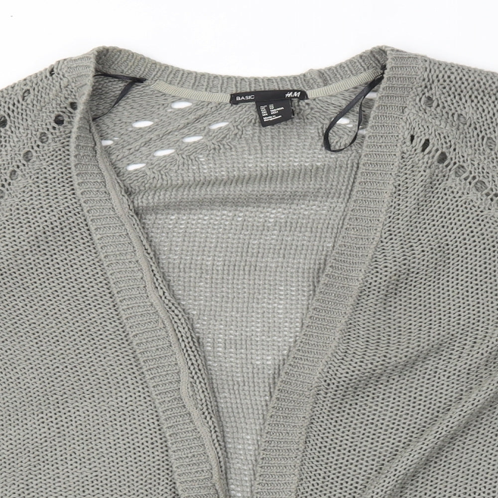Womens UK Size XS H&M Grey Cardigan Jumper