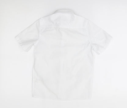 M&S Boys White   Basic Button-Up Size 8-9 Years