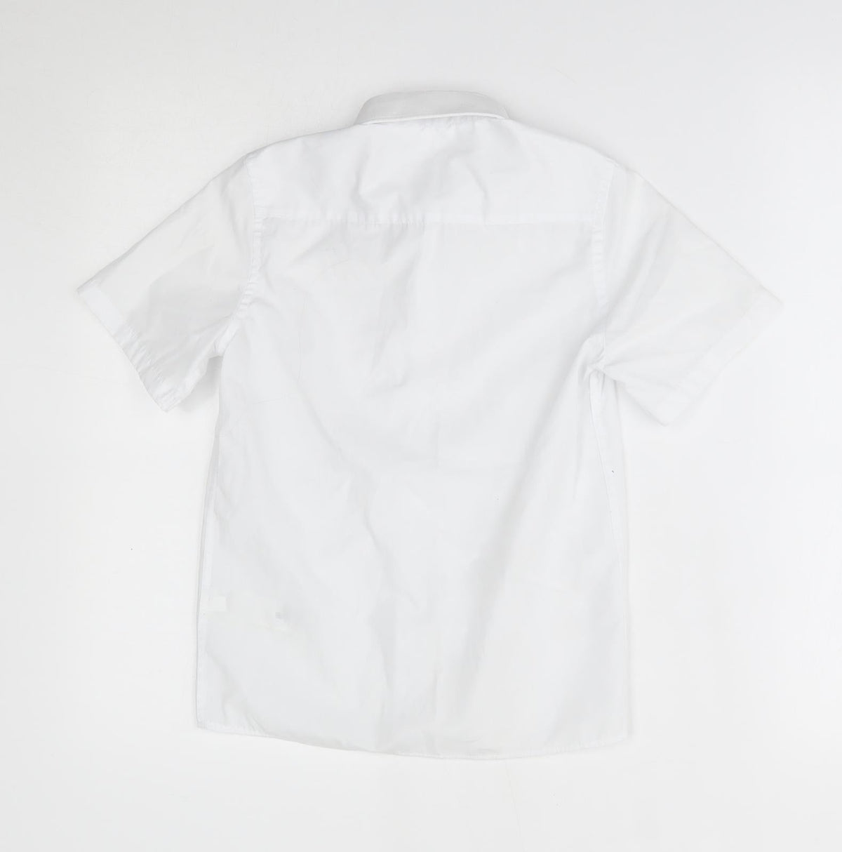 Back view of Marks & Spencer boys’ white basic button-up, size 8-9, years