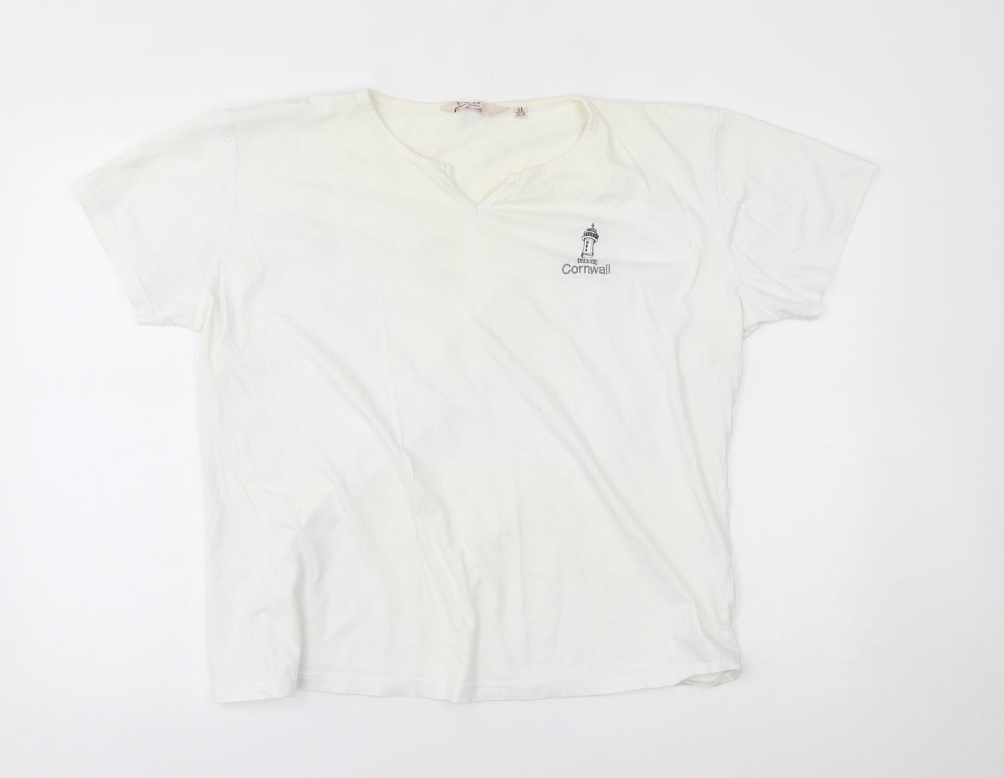 EWM Womens White   Basic T-Shirt Size XL