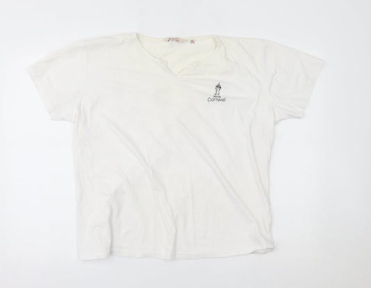 EWM Womens White   Basic T-Shirt Size XL
