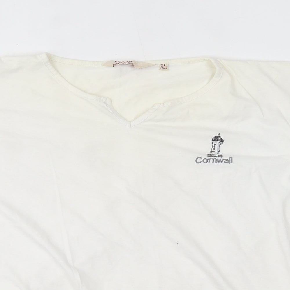 EWM Womens White   Basic T-Shirt Size XL